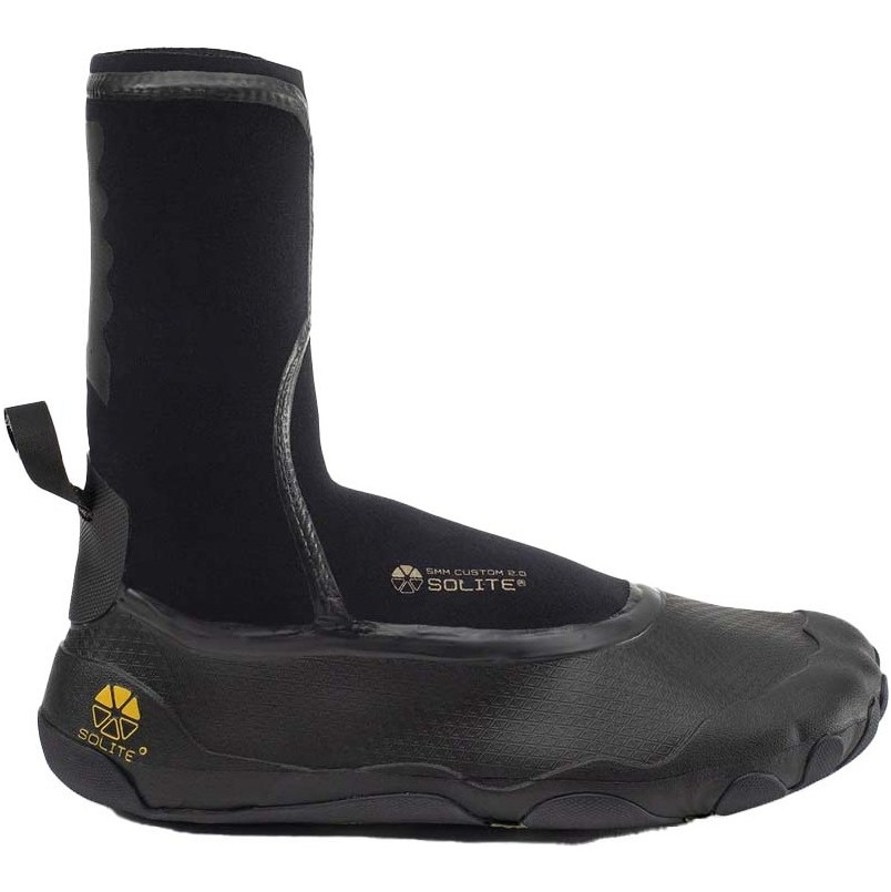 2025 Solite Custom 2.0 5mm Wetsuit Boots 21007 - Black / Gum